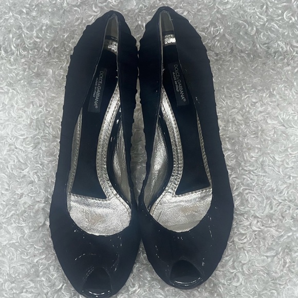 Dolce & Gabbana Open Toes Leather Sole Heels